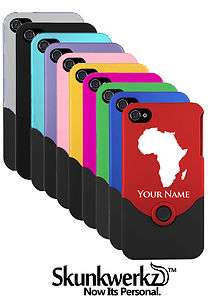 Personalized Engraved iPhone 4 4G 4S Case/Cover   AFRICA SILHOUETTE 