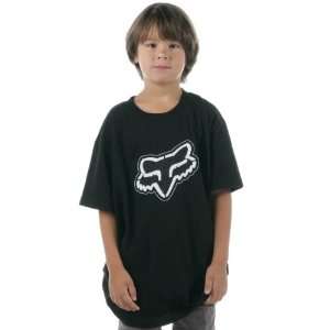 FOX Racing 47011 Boys CARBON Head Logo Short Sleeve Tee T Shirt Black 