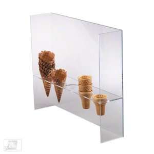 Dispense Rite CSG 5L Acrylic 5 Cone Ice Cream Cone Stand w/Guard 