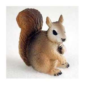 Squirrel Miniature Figurine   Red 