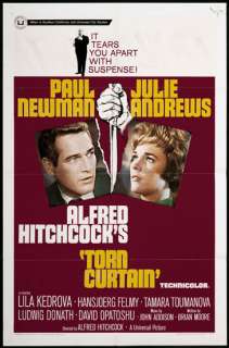Alfred Hitchcocks Torn Curtain 1966 Orig Movie Poster  