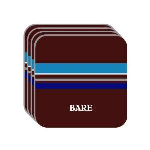 Personal Name Gift   BARE Set of 4 Mini Mousepad Coasters (blue 