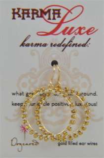 Dogeared medium karma luxe rose gold dipped earrings  