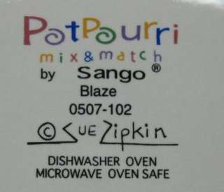 Sango Blaze Dinner Plate Potpourri Mix Sue Zipkin A6  