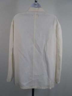 COLORSYSTEM White Linen Button Down Shirt Top Jacket M  