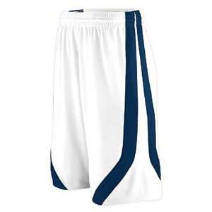  Augusta Adult Triple Double Game Short WHITE/NAVY AXL 