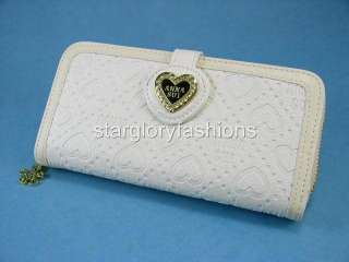 Elegant Cream/Ivory Bills/Credit Cards Purse Wallet Heart ASW 086132