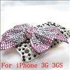 Free P&P Bling blingy Pearl butterfly hard back case cover for iphone 