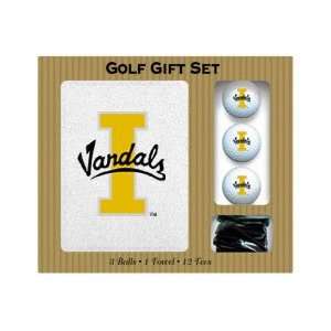 Idaho Vandals Screen Printed Towel, 3 balls and 12 tees gift set 