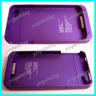 NEW 1900mAh External Backup Battery Charger Case Cover for iPhone 4 4S 