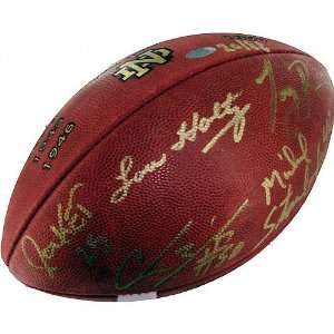 Irish National Champs 5x Autographed Commemorative Football with Glass 