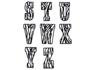 Zebra Stripe Letter   Iron On Patch/Badge alphabet name  