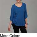 AnnaLee and Hope Womens V neck Jersey Top