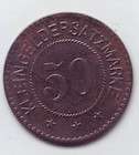 Germany Pirmasens 50 Pfennig iron notgeld coin token