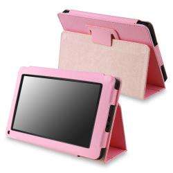 Pink Leather Case with Stand for  Kindle Fire  
