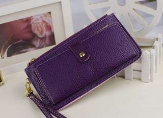 Envelope Purse Clutch PU Leather Hand wallet Bag 6 