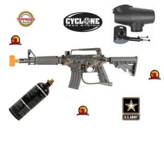  Alpha Black tactical (camo) EGRIP M16 Paintball Gun Cyclone, & 20oz