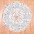Sino Hand knotted Aubussan Ivory/ Light Blue Wool Rug 7 Round) Today 