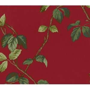  Red Surface Leaf Wallpaper