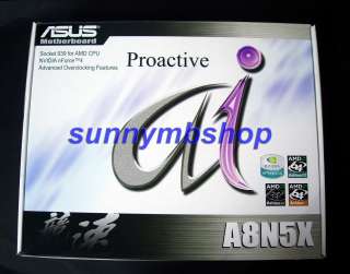New ASUS A8N5X Socket 939 Motherboard NVIDIA nForce4 Chipset ATX 