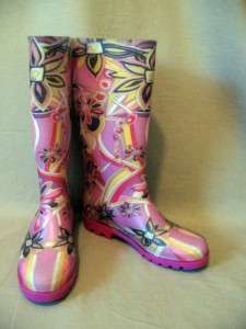 EMILIO PUCCI Rubber Rain Boots in Pinks Size 39 / 8.5 US Worn once or 