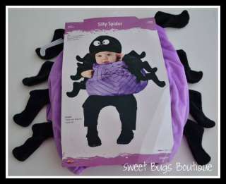 NEW Infants Purple Black SILLY SPIDER Costume Halloween 6 12 18 24 m