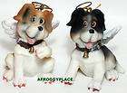  angel dogs dog christmas tree ornaments new in box unique black 