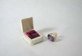 Antique 1930 Art Deco Ring Bakelite Box Elegant Jewelry Case  