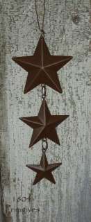 Primitive Look Rusty Tin Hanging BARN STARS ~  