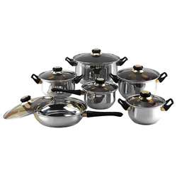 Gourmet Chef 12 piece Covered Cookware Set  