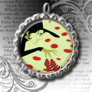 WIZARD OF OZ BOTTLE CAP NECKLACE With 24 IN. BALL CHAIN  