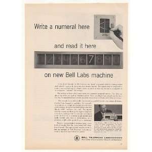  Bell Telephone Labs Number Reader Machine Print Ad