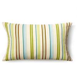 Jiti Pillows Aqua Stripes Outdoor Throw Pillow  