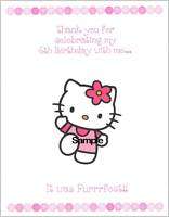 12 Hello Kitty Birthday Party Thank you cards & Labels  