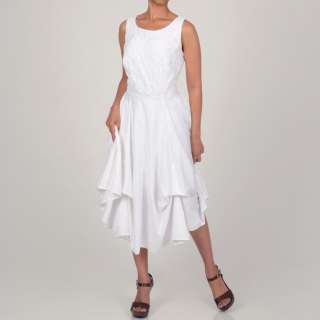 Robbie Bee Womens White Convertible Pickup Dress  