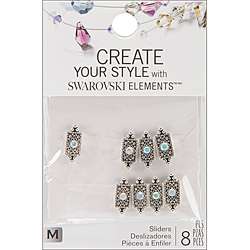 Jolees Jewels Pointed Rectangle Swarovski Elements Sliders (Pack of 8 