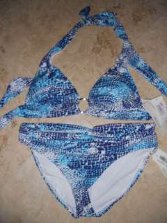 NWT KennethCole Reaction Modest Bikini SwimSuit 10 $113  