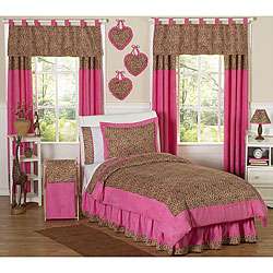   Designs Pink/ Brown 4 piece Twin size Comforter Set  