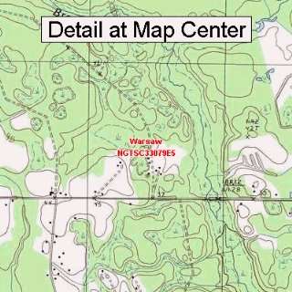  USGS Topographic Quadrangle Map   Warsaw, South Carolina 