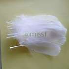 100pcs white color goose feather 4 6 10 15cm ym93