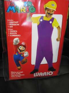 NEW Child Dress Up Mario Brothers Costume Mario Luigi Wario Waluigi 