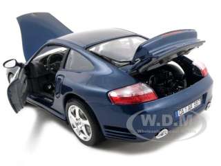 PORSCHE 911 TURBO BLUE 118 DIECAST MODEL CAR  
