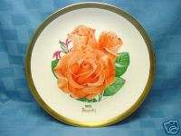 GALLERY LTD EDITION BRANDY AMERICAN ROSE SOCIETY PLATE ARTIST LUTHER 