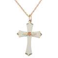 Black Hills Gold White Powder coated Brass Cross Necklace Today 