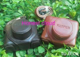 Leather Camera Bag Case For Fujifilm FUJI Finepix X10 LC X10 Brown New 
