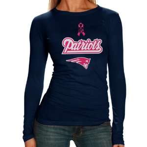  New England Patriots Ladies Black Breast Cancer Awareness 