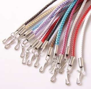 Women girls colored PU leather hemp rope style Belt metal link free 