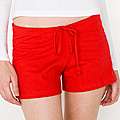American Apparel Womens Red California Fleece Shorts 