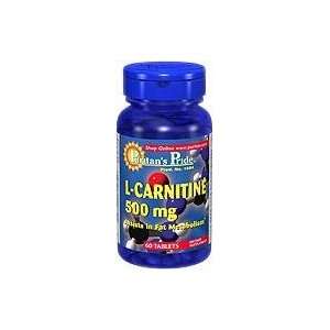  L Carnitine 500 mg 500 mg 120 Caplets Health & Personal 