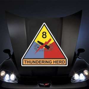 Army 8th Armored Division Thundering Herd 20 DECAL